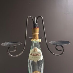 Elegant Black Metal Candle Holder